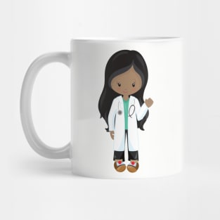 African American Girl, Doctor, Nurse, Stethoscope Mug